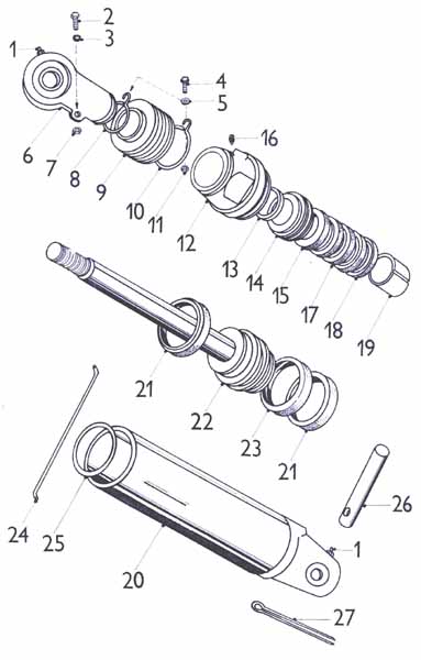 Hydraulický válec sklopný kompl.