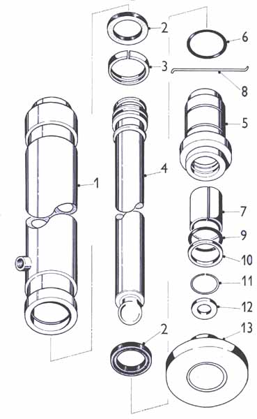 Hydraulický válec podpěrný kompl.